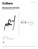 Wall mount tub filler with hand shower