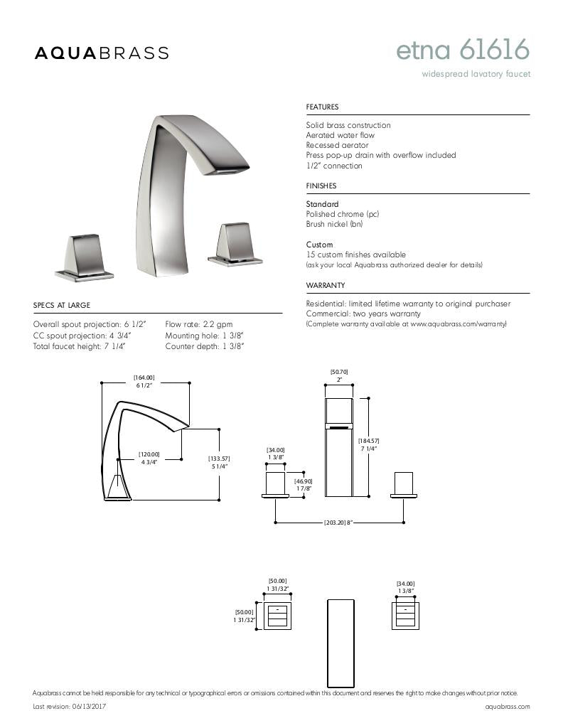 Widespread lavatory faucet