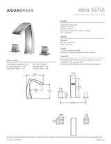 Widespread lavatory faucet with crystals