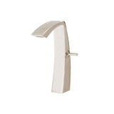 Tall single-hole lavatory faucet with crystals