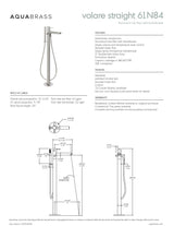 Floormount tub filler with handshower