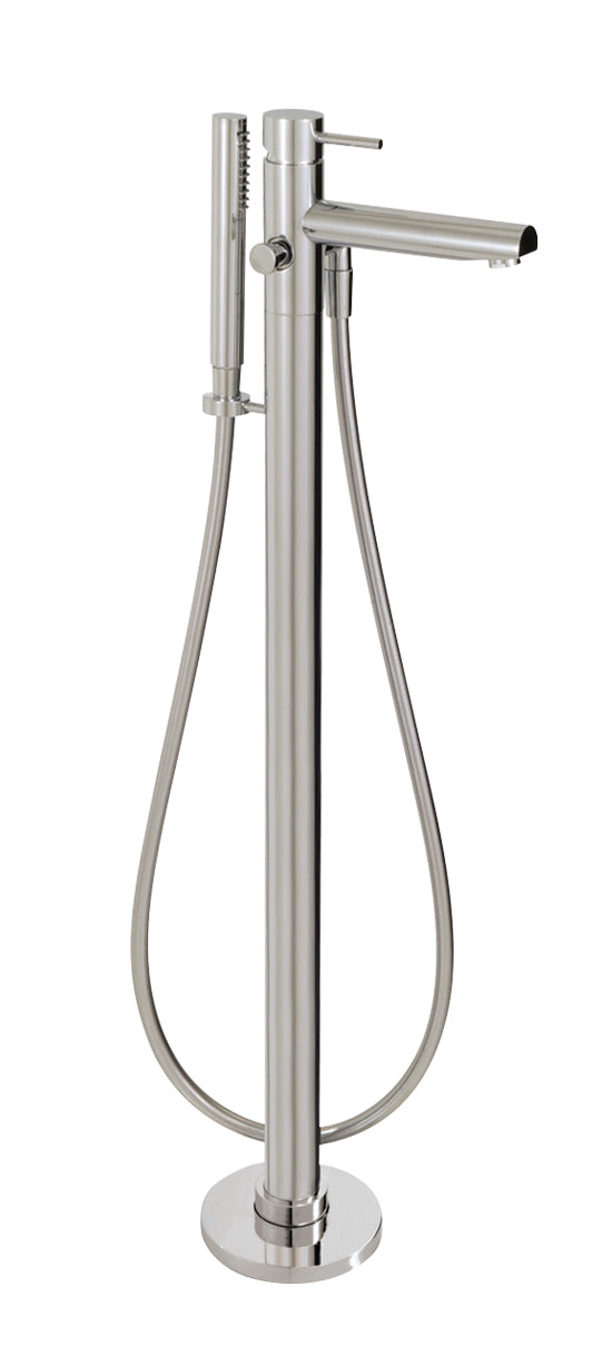 Floormount tub filler with handshower