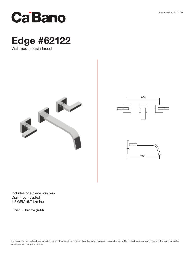 Wall mount basin faucet