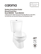 Sydney Smart Back Outlet Toilet