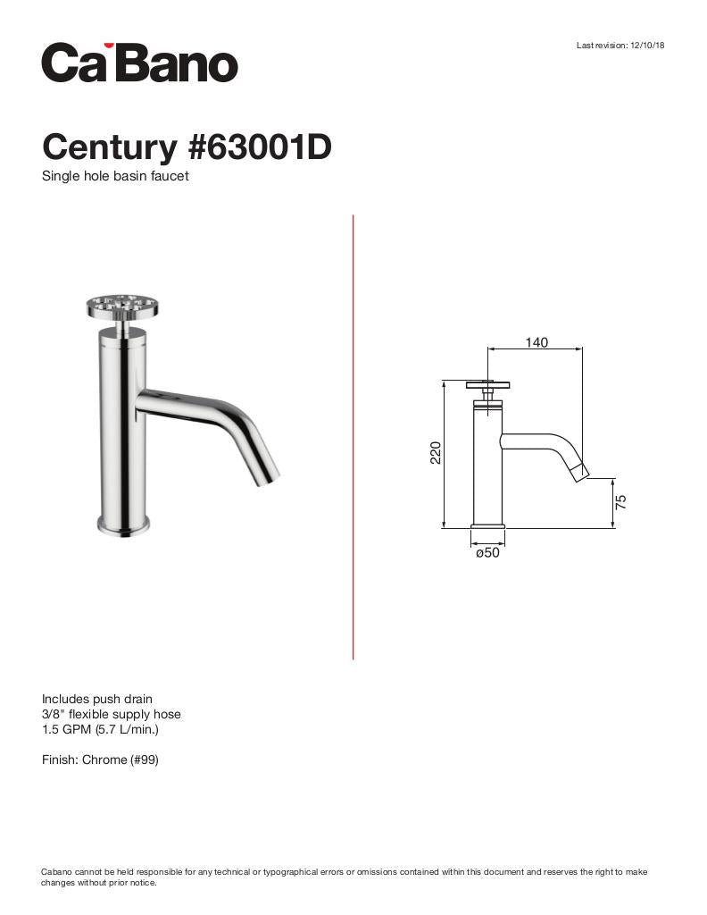 Single hole basin faucet