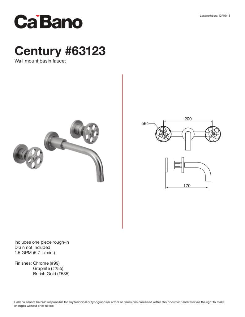 Wall mount basin faucet
