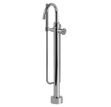 Floor mount tub filler with hand shower