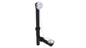 SCH. 20 PLASTIC OFFSET WASTE & OVERFLOW PLUG & CHAIN (6340CS-L)
