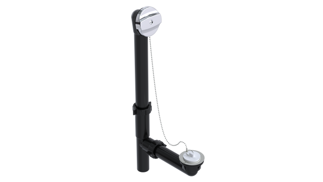 SCH. 20 PLASTIC OFFSET WASTE & OVERFLOW PLUG & CHAIN (6340CS-L)