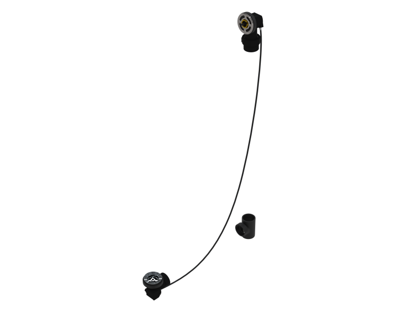 ABS OFFSET WASTE & OVERFLOW ROUGH-IN CABLE-DRIVE - FULL KIT (LESS PIPE, WITH TEE) (6342CRI-45K)