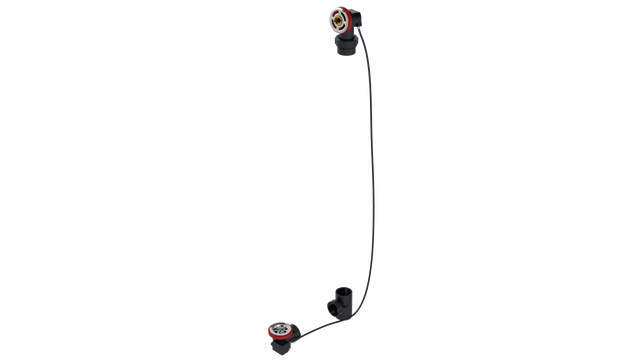 ABS OFFSET WASTE & OVERFLOW ROUGH-IN CABLE-DRIVE - FULL KIT (LESS PIPE, WITH TEE) (6342CRI-59K)