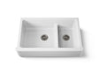 Whitehaven® Hayridge® Smart Divide® 35-11/16" undermount double-bowl farmhouse kitchen sink
