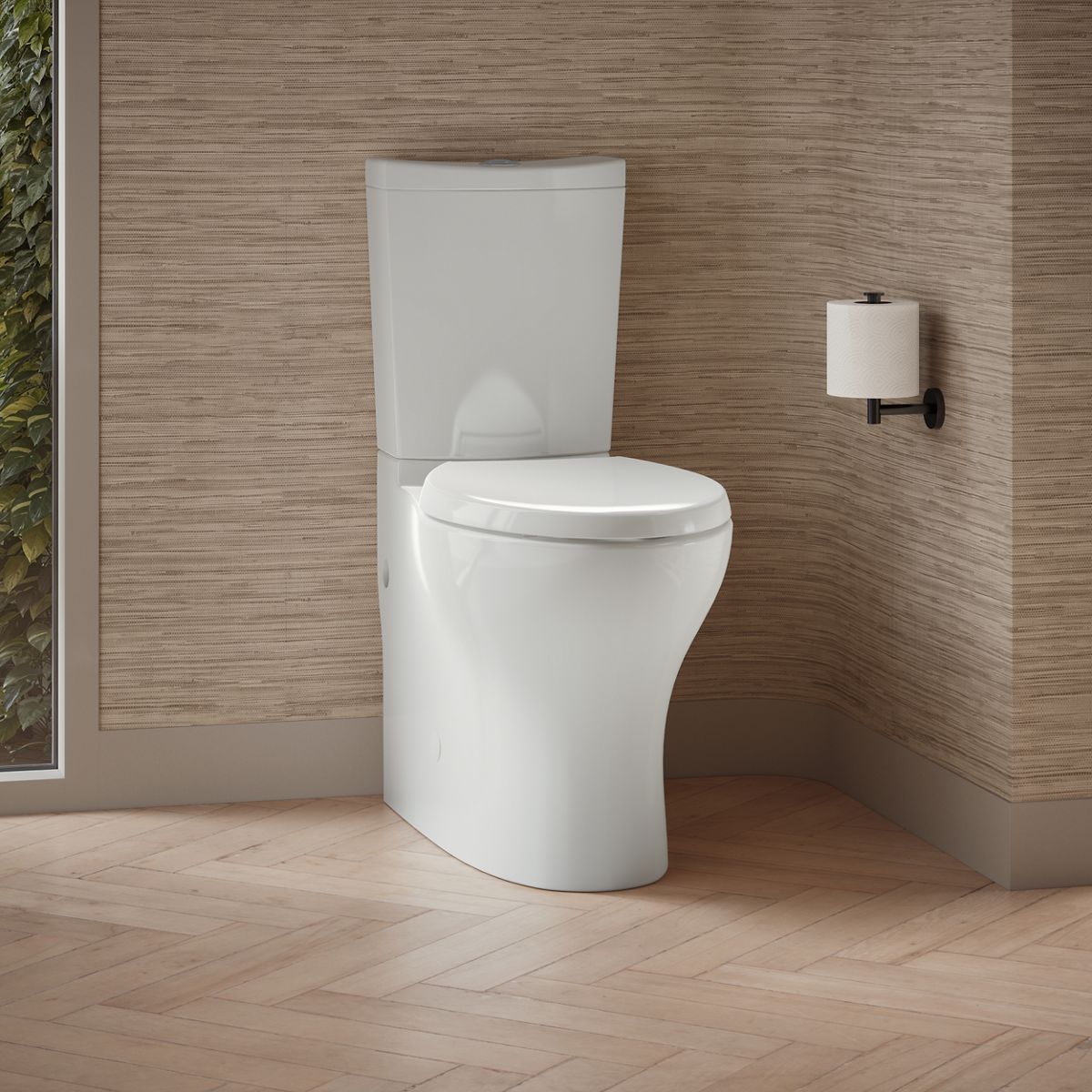 Persuade® Curv Two-piece elongated toilet with skirted trapway, dual-flush