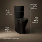 Persuade® Curv Two-piece elongated toilet with skirted trapway, dual-flush
