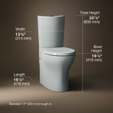 Persuade® Curv Two-piece elongated toilet with skirted trapway, dual-flush