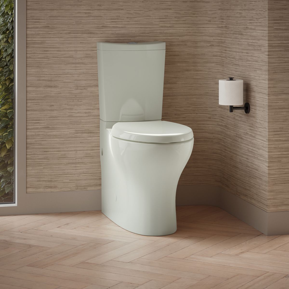 Persuade® Curv Two-piece elongated toilet with skirted trapway, dual-flush
