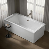 Stargaze® 72" x 36" freestanding bath with straight shroud