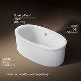 Sunstruck® 65-1/2" x 35-1/2" freestanding bath, straight shroud