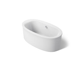 Sunstruck® 65-1/2" x 35-1/2" freestanding bath, straight shroud