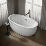 Sunstruck® 65-1/2" x 35-1/2" freestanding bath with fluted shroud