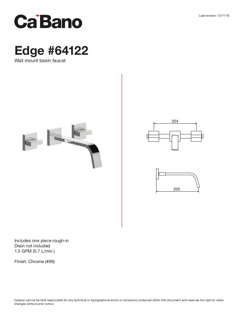 Wall mount basin faucet