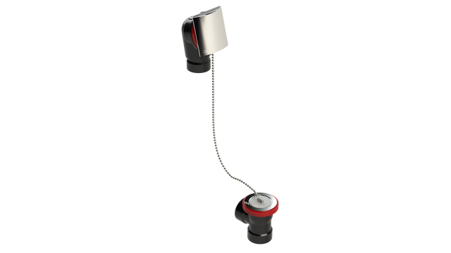 ABS DIRECT DRAIN WASTE & OVERFLOW PLUG & CHAIN HALF KIT (641DCSHK-CP)