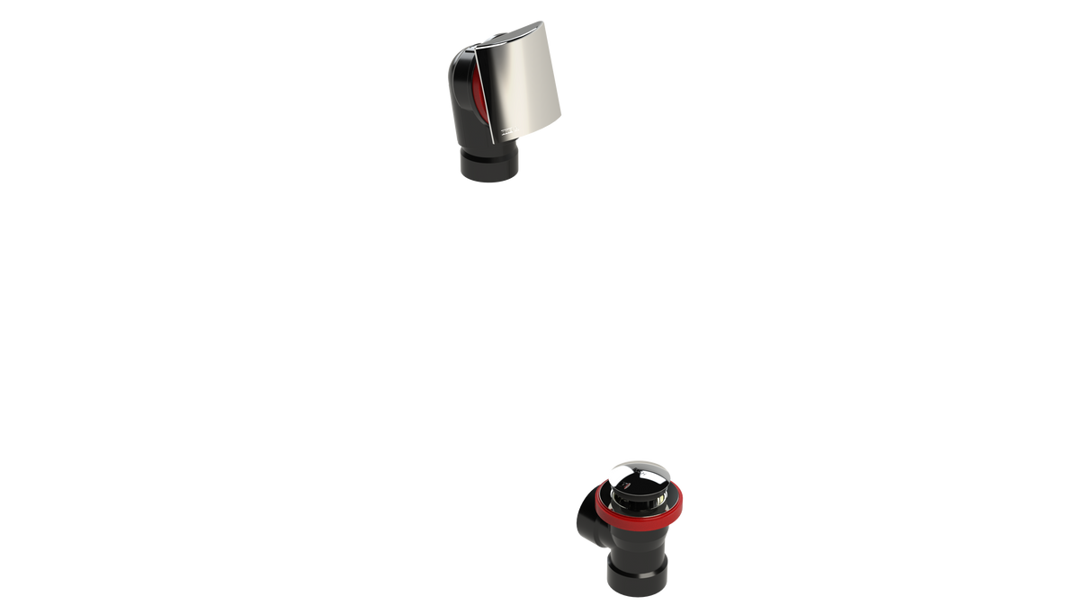 ABS DIRECT DRAIN WASTE & OVERFLOW TIP TOE HALF KIT (641DTIPHK-CP)