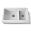 Whitehaven® Smart Divide® 35-1/2" undermount double-bowl farmhouse kitchen sink with short apron