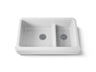 Whitehaven® Smart Divide® 35-1/2" undermount double-bowl farmhouse kitchen sink with short apron