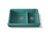 Whitehaven® Smart Divide® 35-1/2" undermount double-bowl farmhouse kitchen sink with short apron