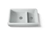 Whitehaven® Smart Divide® 35-1/2" undermount double-bowl farmhouse kitchen sink with short apron