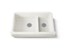 Whitehaven® Smart Divide® 35-1/2" undermount double-bowl farmhouse kitchen sink with short apron