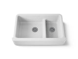 Whitehaven® Smart Divide® 35-3/4" undermount double-bowl farmhouse kitchen sink