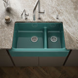 Whitehaven® Smart Divide® 35-3/4" undermount double-bowl farmhouse kitchen sink