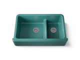 Whitehaven® Smart Divide® 35-3/4" undermount double-bowl farmhouse kitchen sink