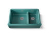 Whitehaven® Smart Divide® 35-3/4" undermount double-bowl farmhouse kitchen sink