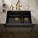 Whitehaven® Smart Divide® 35-3/4" undermount double-bowl farmhouse kitchen sink