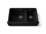 Whitehaven® Smart Divide® 35-3/4" undermount double-bowl farmhouse kitchen sink