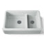 Whitehaven® Smart Divide® 35-3/4" undermount double-bowl farmhouse kitchen sink