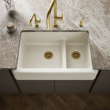 Whitehaven® Smart Divide® 35-3/4" undermount double-bowl farmhouse kitchen sink