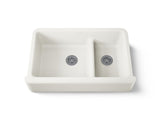 Whitehaven® Smart Divide® 35-3/4" undermount double-bowl farmhouse kitchen sink