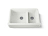 Whitehaven® Smart Divide® 35-3/4" undermount double-bowl farmhouse kitchen sink