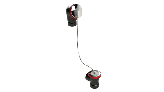 ABS DIRECT DRAIN WASTE & OVERFLOW PLUG & CHAIN HALF KIT (642DCSHK-CP)