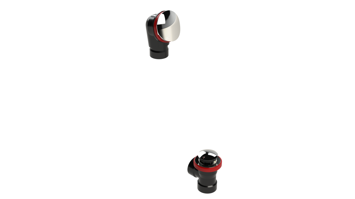 ABS DIRECT DRAIN WASTE & OVERFLOW TIP TOE HALF KIT (642DTIPHK-CP)