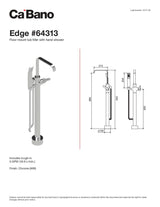 Floor mount tub filler with hand shower