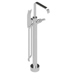 Floor mount tub filler with hand shower