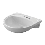 Mezzo Semi-Countertop Sink Less Overflow with 4-Inch Centerset