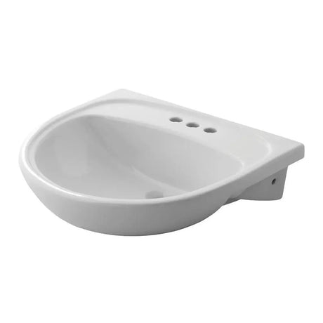 Mezzo Semi-Countertop Sink Less Overflow with 4-Inch Centerset