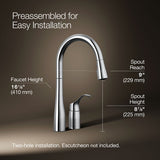 Simplice® Pull-down kitchen sink faucet with three-function sprayhead