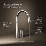 Simplice® Pull-down kitchen sink faucet with three-function sprayhead